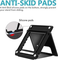 Support de téléphone portable extensible, support de tablette, support de téléphone portable réglable, pliable, multi-angles, portable, support de poche en ABS
