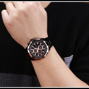 CURREN 8023 Montre Homme Rosra Montres Business en Acier pour Hommes Cadran Décoratif Montres Sport à Quartz Prix Abordables - Product Image 3
