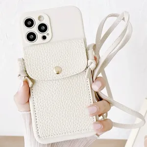 Custodia con cordino a tracolla per <span class=keywords><strong>Xiaomi</strong></span> Mi 12T 11T 10T 13 Redmi Note 12 11 10 12C 10C <span class=keywords><strong>11S</strong></span> custodia morbida con cinturino in pelle classica - Product Image 4