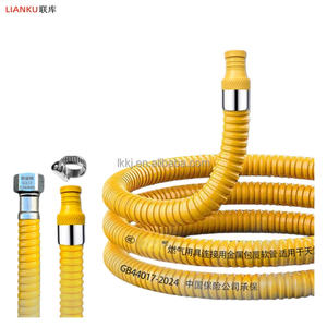 Manguera de <span class=keywords><strong>Gas</strong></span> Natural de Alta Presión, Conducto <span class=keywords><strong>Flexible</strong></span> de Acero Inoxidable Recubierto de PVC Duradero, <span class=keywords><strong>para</strong></span> Estufas - Product Image 6