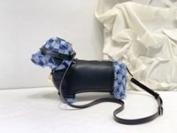 Sac à main en jean style unique de Guangzhou 20256 avec franges et pompons, en forme de chien, pour les amoureux des chiens, sac à main de dessin animé pour filles