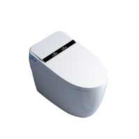 Kloset Pintar Keramik Sensor Cerdas, Terpasang di Lantai, Monarch Smart Elongated P-trap, Dudukan Berpemanas