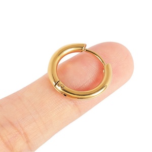 Aros de Acero Inoxidable 316L, Hipoalergénicos, Resistentes al Agua y al Deslustre, Chapados en Oro, 4 Colores, Unisex, para Regalo - Product Image 5