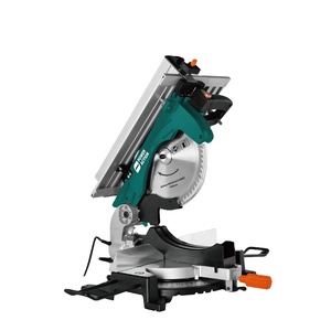 <span class=keywords><strong>Scie</strong></span> à <span class=keywords><strong>onglet</strong></span> coulissante multifonction industrielle 2400W Power Action pour usage en usine de meubles - Product Image 1