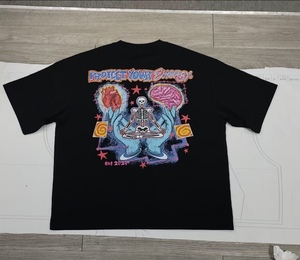 FLOWORA Camiseta de Hombre 100% Algodón al por Mayor, Personalizada, Tallas Grandes, Tejido de Punto de 260g, Diseño Liso, Impresión DTF - Product Image 1