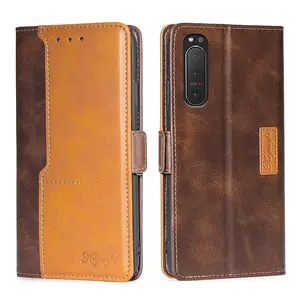 Color Bump Side Buckle Plug-in Card Sleeve Adjustable Stand Clamshell Phone Holster for SONY Xperia10 III/XZ3