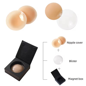 Copricapezzoli in Silicone Riutilizzabili, Sottili, Impermeabili, Comodi, Forma Rotonda, Disponibili in Vari Colori per Donne - Product Image 1