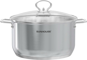 Ensemble de casseroles en acier inoxydable moderne, ensemble de poêles à frire multicouches avec couvercle en verre pour cuisinière à gaz et à induction - Product Image 3