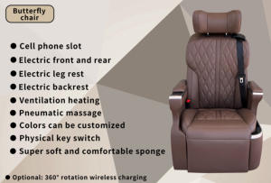 Asiento de Coche Eléctrico de Lujo VIP ST-HD Personalizado de Fábrica con Masaje para Furgoneta Sprinter, Vito, Hiace, Alphard y Clase V W447 - Product Image 5