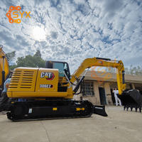Малоиспользованный гусеничный экскаватор CAT 306E2 6 тонн с ковшом 0,25 м³ и гидромолотом для сноса зданий