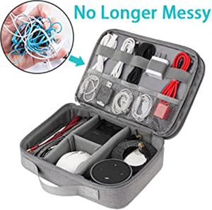 Bolsa Organizadora de Cables Electrónicos de Muestra Gratuita - Bolsa de Almacenamiento de Accesorios Digitales Electrónicos de Doble Capa Portátil para Viajes - Product Image 4