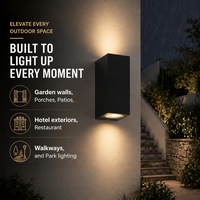 Luminaire mural extérieur moderne PS1670 anti-corrosion en PC, étanche IP54 - Éclairage extérieur durable pour projets côtiers et jardins