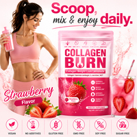 Poudre de Collagène OEM Brûle-Graisses Beauté Fraise-Limonade – Supplément de Peptides de Collagène Hydrolysé à Boire pour la Perte de Poids