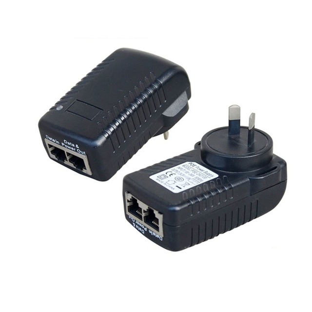 24v 1a EU UK AU US Plugs Poe Injector Splitter Gigabit Adapters 24W Wireless POE Power Adapter