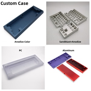 Tùy chỉnh trường hợp hợp kim nhôm machinist cơ sở Bàn phím nguyên mẫu màu đỏ Anodizing gia công <span class=keywords><strong>CNC</strong></span> - Product Image 4