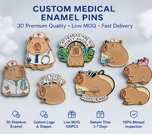 Set de Pins Esmaltados de Memes de Capibara, Insignia Metálica Personalizada con Temática de Enfermera y Doctor, Regalo Promocional <span class=keywords><strong>para</strong></span> Niños y Adultos, Regalo <span class=keywords><strong>para</strong></span> Fans - Product Image 1