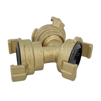 Acoplamiento rápido de latón en forma de Y de 3 vías, conector giratorio de tres vías tipo alemán para manguera de aire, para jardín y tuberías neumáticas