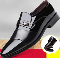 Chaussures habillées Oxford formelles pour hommes, en PU brillant, style décontracté et professionnel, confortables, antidérapantes, pour l'hiver et les mariages
