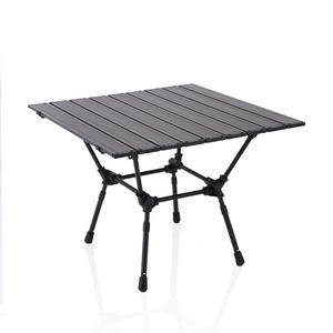 Mesa plegable para exteriores, base cuadrada de aleación de aluminio, diseño minimalista, telescópica portátil para pícnic, barbacoa, viajes por carretera - Product Image 1