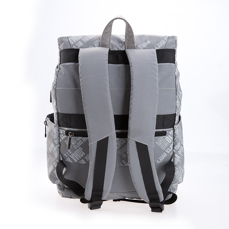 19SC-8196C novela diseño reflejo de poliéster Material de la escuela mochila bolsa de ordenador portátil para los hombres