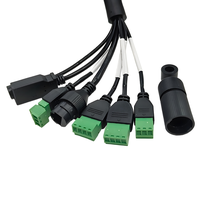 Arnés de cableado de cámara IP CCTV impermeable de 450mm de alta calidad Conductor de cobre estañado aislado de PVC negro para vigilancia