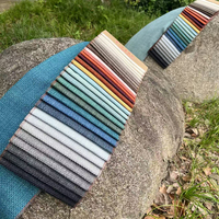 Tissu Jacquard en lin et polyester 100% coton de bonne qualité avec technique de tricotage en tricot Textile d'ameublement de style uni pour canapés