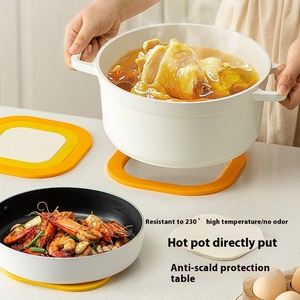 Sous-verre magnétique multifonctionnel 3-en-1 Sets de table en silicone antidérapants Coussin d'isolation thermique pour tables à manger-Minimum 2 pièces - Product Image 4