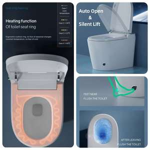 Toilette intelligente automatique à capteur pour salle de bain, avec télécommande et siège chauffant, à prix abordable - Product Image 4