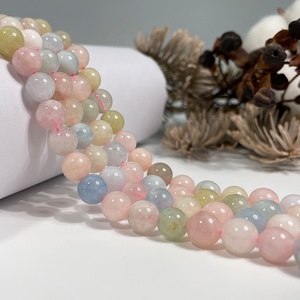 Cuentas Sueltas Redondas de <span class=keywords><strong>Morganita</strong></span> al por Mayor para la Fabricación de Joyas, Cuentas de Piedras Preciosas Naturales para la Creación de Joyería - Product Image 2