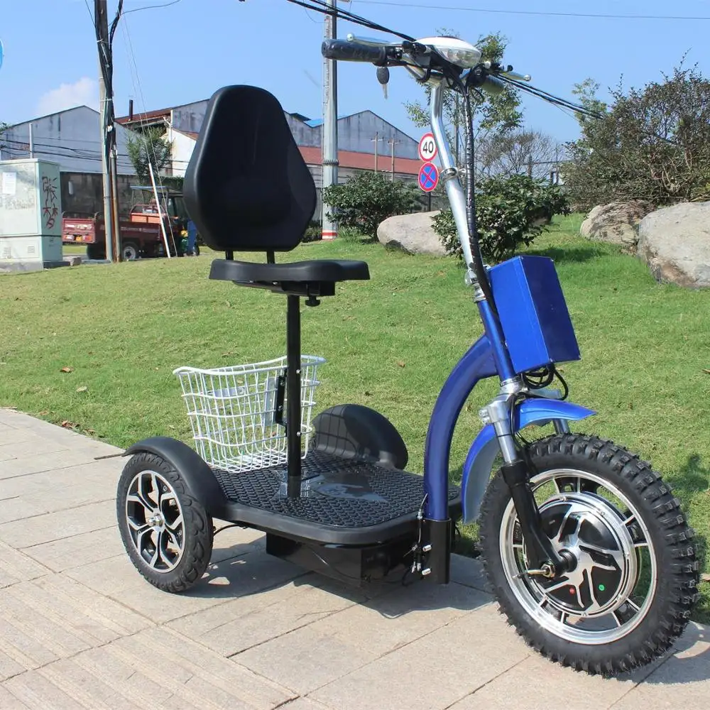 Çin 1000W güçlü elektrikli Trike Scooter ile ucuz fiyat 3 tekerlekli zappy scooter
