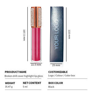 Vrouwen Hydraterende Vloeibare Lipgloss Met Glitter Nude Glossy Private Label Lip Glazuur Blad Lipgloss Lipgloss - Product Image 3