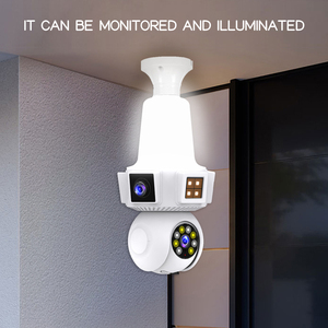 レジス6MP WIFI E27セキュリティ電球カメラ3レンズ3画面IP CCTVカラーナイトビジョンPTZ双方向オーディオCMOSセンサー - Product Image 3