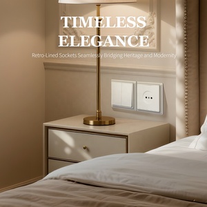 Nhà Máy W Loạt Mới Phong Cách Hiện Đại Tiêu Chuẩn Châu Âu Điện 10A 250V <span class=keywords><strong>2</strong></span> Gang 1 Cách Đẩy Nút Tường Thiết Bị Chuyển Mạch Sử Dụng Cho Nhà - Product Image 3