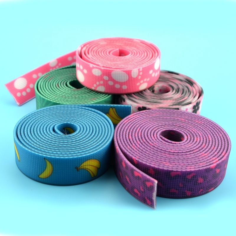 Customized Print Logo webbing for Dog collar and leash custom printed nylon webbing