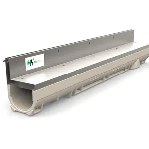 Water Drainage Channel Stainless Steel Cover Polymer Concrete Drain Channel