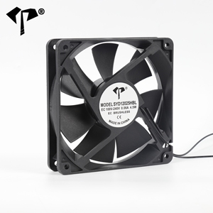 พัดลมระบายความร้อนแบบลูกปืน 12025 AC 110-220V EC ขนาด 120*120*25 มม. รูปทรงสี่เหลี่ยม ความเร็วสูง 68.6-100.2CFM เสียงเบา 28-38 เดซิเบล - Product Image 6