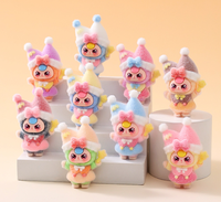 Lot de breloques DIY en résine floquée 3D, figurines de lapins pour enfants, idéales pour sacs mystères, Noël et Halloween