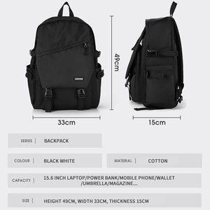 Mochila grande para hombre, color gris sólido, elegante y ligera - Product Image 2