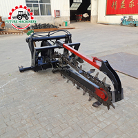 Máquina de Cavar Zanjas con Cadena para Tractor PTO, Uso Agrícola y de Construcción, Equipo de Excavación de Zanjas de Grado Industrial y Duradero