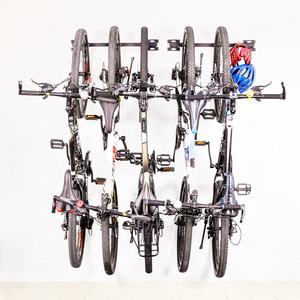 Portaoggetti per bici pieghevoli con espositori per casco supporto da parete supporto per bici appendiabiti portabiciclette per casa e Garage - Product Image 2