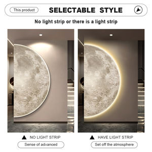 ภาพศิลปะติดผนังสมัยใหม่ ภาพวาดคริสตัลพอร์ซเลน LED ระดับไฮเอนด์ รูปพระจันทร์ครึ่งวงกลม สำหรับตกแต่งห้องนั่งเล่นหรูหรา ทางเดิน และผนังทางเข้า - Product Image 4