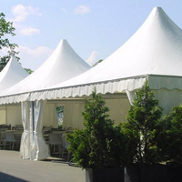 Tente de réception hexagonale d'extérieur 3x3 4x4 5x5 10x10 en toile avec tissu enduit PVC double face et structure en acier, couleur personnalisable