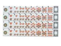 Jeu de Mahjong Américain Personnalisé Thème Forêt, Pliable et Portable, Tuiles en Acrylique Robustes, Motif Ours et Floral, Luxe
