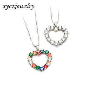 Hot16 Pulgadas Collar de Cadena de Oro Niñas Joyería Circón Colgante Collar para Mujeres Collar de Arco Iris - Product Image 6