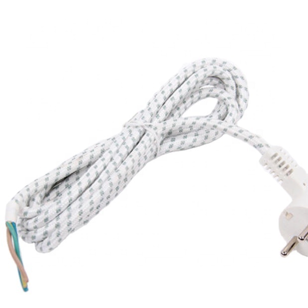 VDE Standard EPR CPE H03RT-H 2x0.75mm 3x0.75mm2 Textile Braided Flexible  Rubber Cable EPR Material Cable Fabric Color Wire