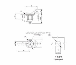 MS1017-1A Zinc Alloy Square Compression <strong>Latch</strong> With Adjustable CamSwitch Control Cabinet Quarter Turn Lock Industrial <strong>Door</strong> Locks - Product Image 4