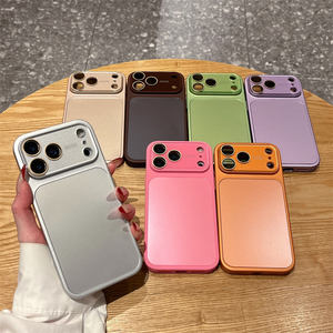 เคสโทรศัพท์มือถือโลหะรุ่นใหม่สำหรับ iPhone 17 Pro Max 15 12  แบบแข็ง สีพื้น ป้องกันแรงกระแทก - Product Image 1
