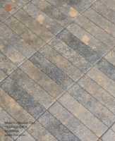 Nouvelles carreaux en porcelaine de 50x200mm, aspect pierre calcaire gris rouillé, faits à la main, pour usage commercial