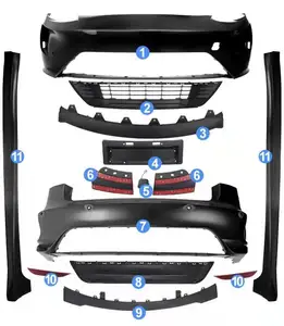 테슬라, 고품질 PP 사출 범퍼 스포일러, 사이드 스커트, 자동차 액세서리에 대한 모델 3 바디 키트 암살자 버전.