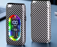 Briquet intelligent à double flamme rechargeable avec allumage par capteur, design créatif en métal
